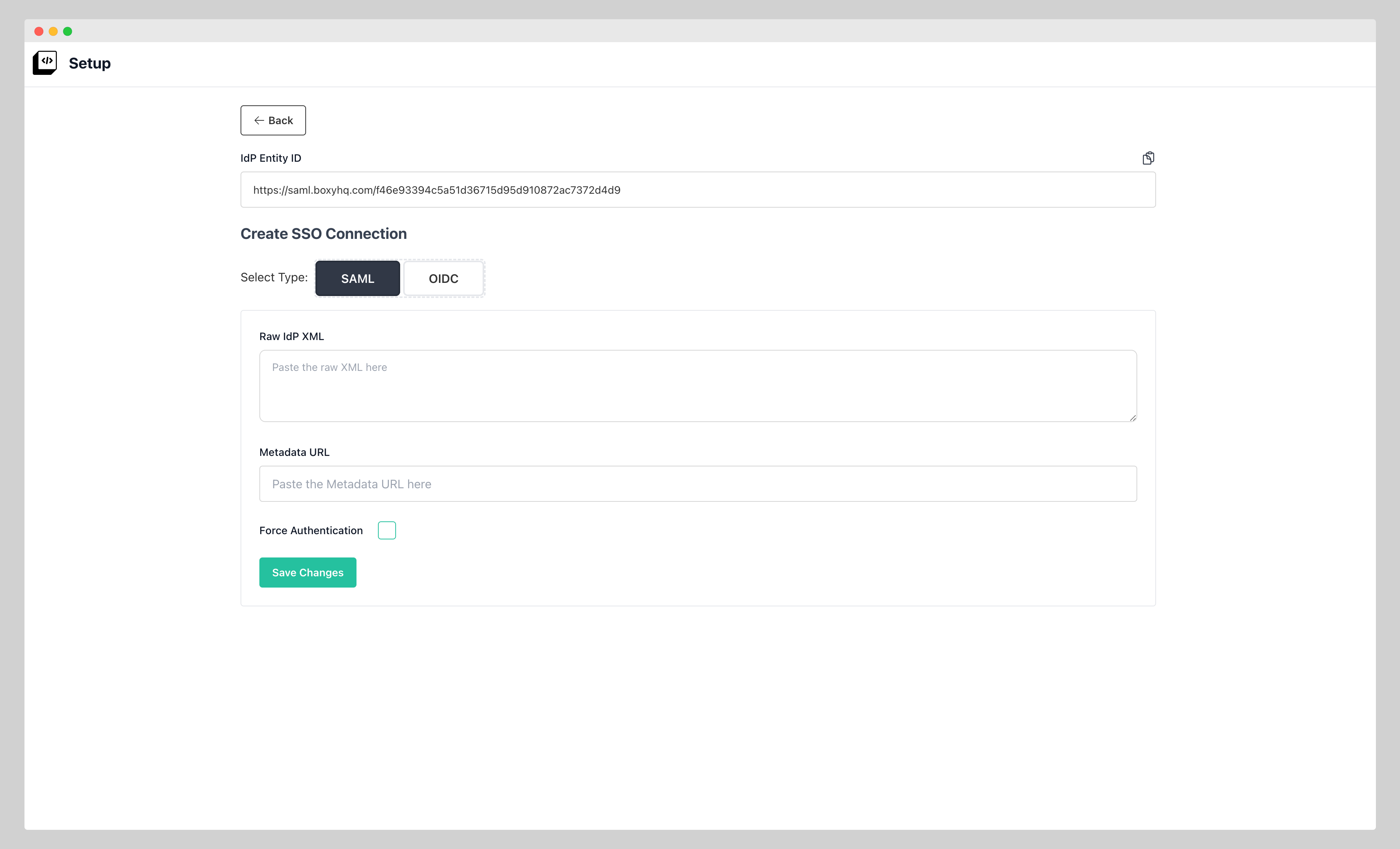 setup link sso setup